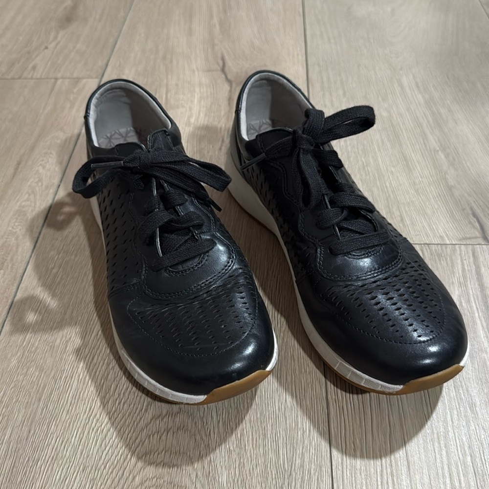 Dansko Women's Charlie Sneakers Size 42 US 11 Black Leather Walking Shoes